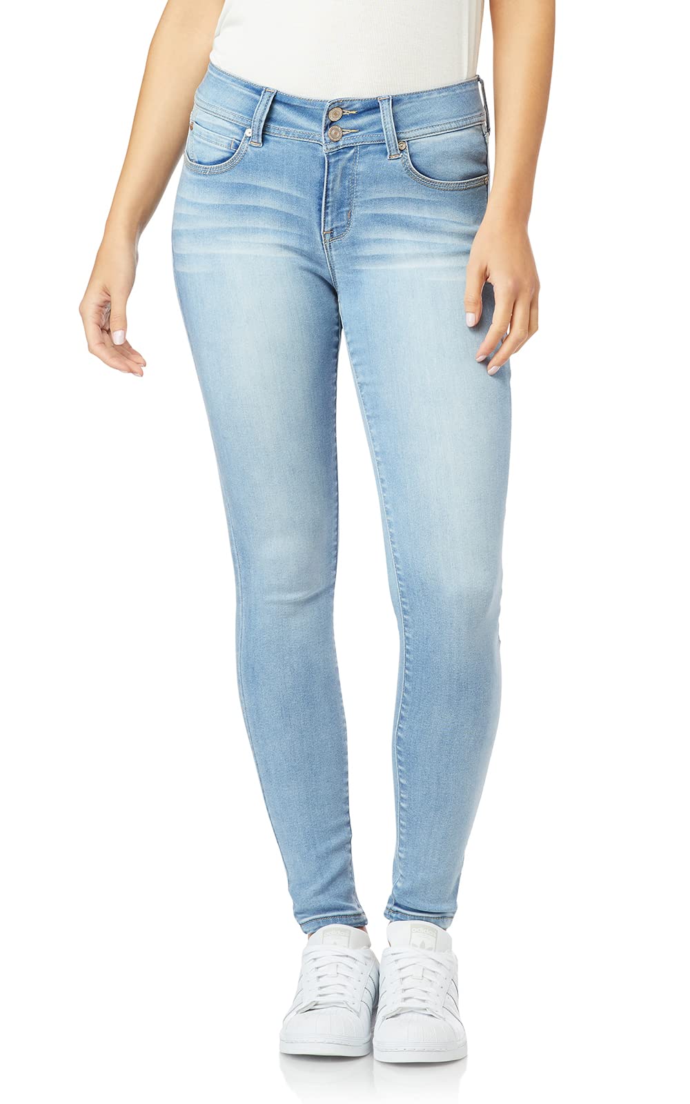 WallFlower Women's Ultra Fit Mid-Rise Insta Soft Denim Juniors Jeans (Also Available in Plus Sizes)