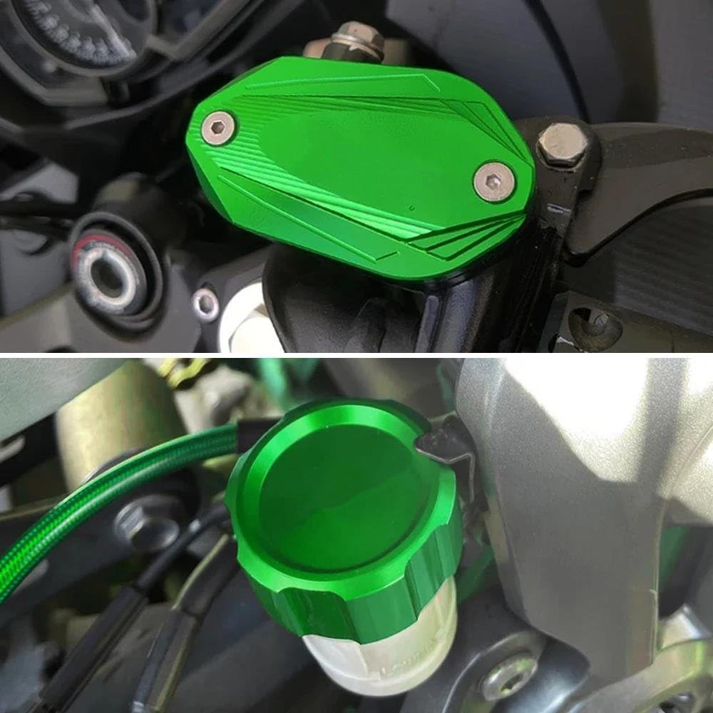 Coperchio Serbatoio Liquido Freni Anteriore E Posteriore Per Moto Tappo Di Riempimento Olio Motore Per Ninja500 Z500 SE 2024 2025(Grey -3pcs)