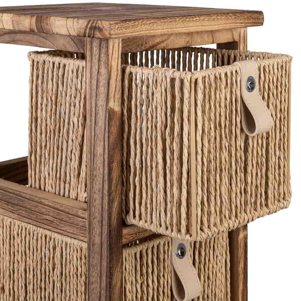 WANDERLUST DECO Cajonera de Madera marrón 22x26x78h cm