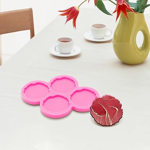 Miniatura 7 de Moldes de silicona de 1.7 pulgadas para bricolaje circulares irregulares de agarre de teléfono, moldes de enchufe de teléfono para resina epoxi,