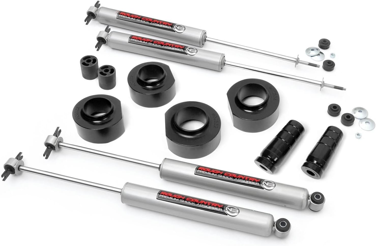 Rough Country 1.5" Lift Kit w/N3 Shocks for 1997-2006 Jeep Wrangler TJ - 65030