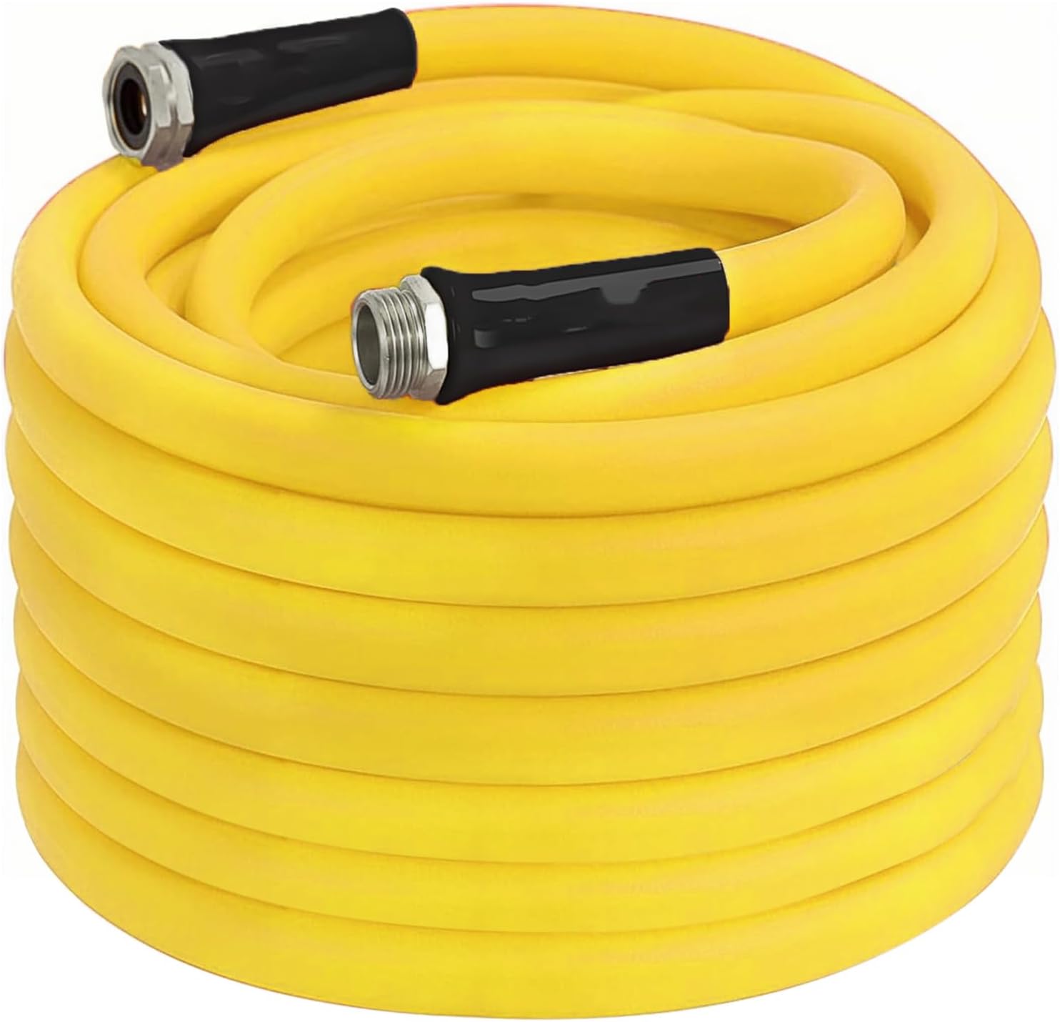 5/8 in x 75ft Garden Hose Triple Layer,All Weather Hybrid Water Hose,Lightweight,Kink Free.Flexible Garden Hose with 3/4'' Aluminum Fittings,Watering Equipment for Outdoor, Backyard, Lawn