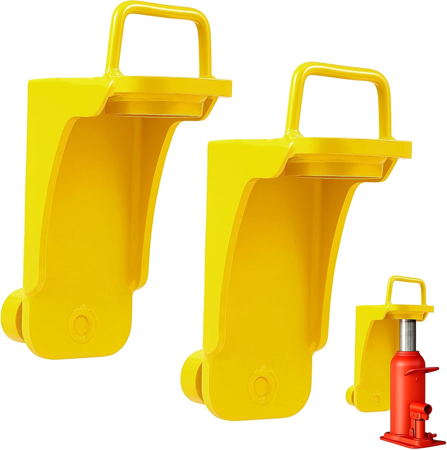 Pelopy 2 Pack Shipping Containers Bottle Jack Lug Leveler with U-Shaped Handle Heavy Duty Storage Container Leveler Booster Lifter for Shipping Industry, Logistics, Warehouse Management(Black)