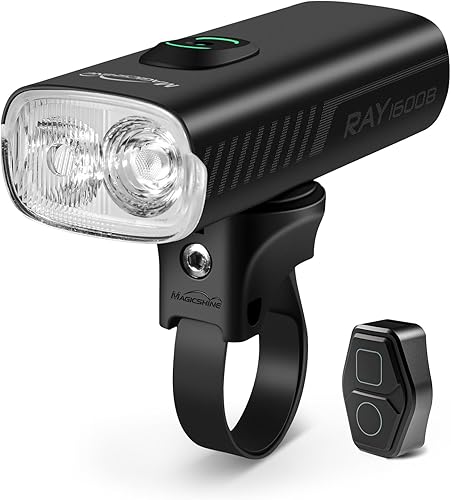 MagicShine Luz de bicicleta RAY 1600BRAY 2600B, USB-C carga rápida IPX6 impermeable, equipada con dos faros LED de alta potencia para bicicleta