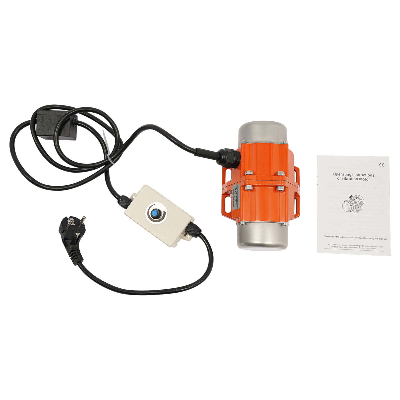 Vibrationsmotor mit Drehzahlregler, 220V Elektrischer Rüttler 1500-3000 U/min Mehrzweckmotor Vibrator Geräuscharm, Rüttelmotor Vibration Motor für Bergbau Metallurgie Kohle (100W)