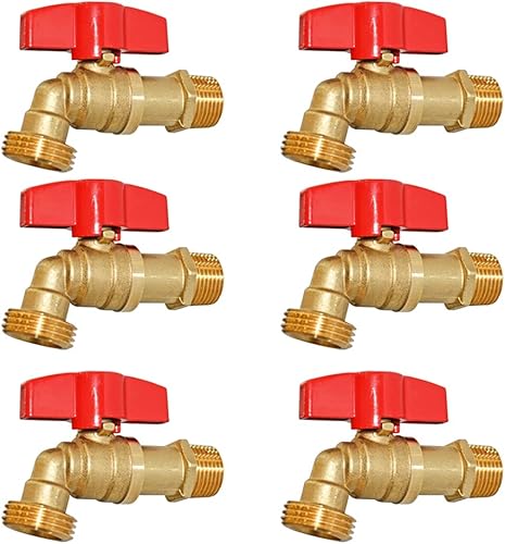 Miniatura 1 de HQMPC Manguera de espita al aire libre Manguera de válvula de bola Bibb Manguera de jardín Conectar Bibb Válvula de cierre sin plomo Válvula de