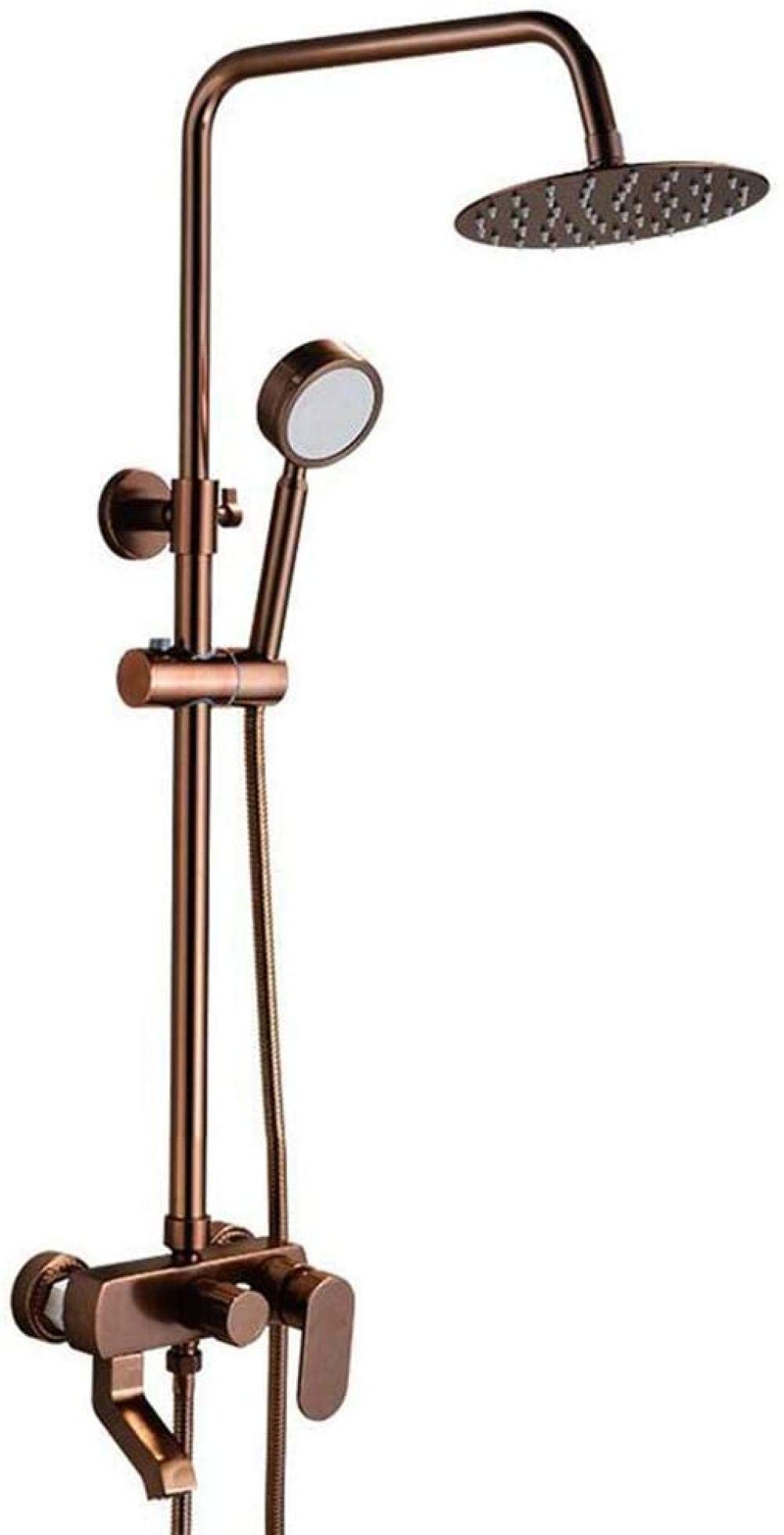 Pommeau de douche avec robinet or rose ensemble complet en aluminium