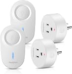[2 Pack] HAPYTHDA Wireless Remote Control Outlet Plug, No Wiring Needed Remote Light Switches Kit, 500 Feet RF Range 15A/1500W Electrical Remote Outlet for Light, Small Electrical Appliance, Black