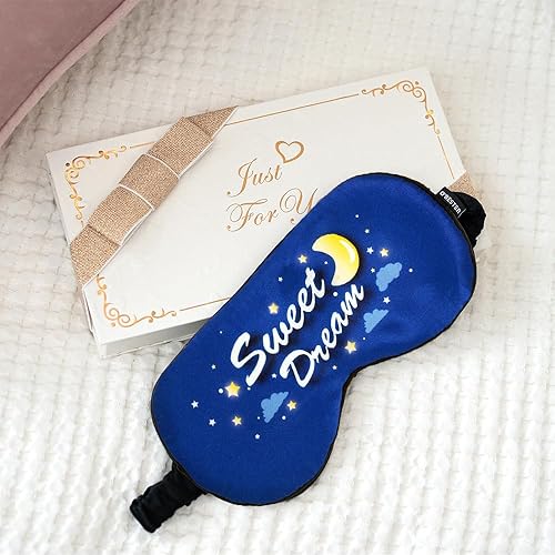 Miniatura 6 de O'Bester Máscara para dormir 100% 22 Momme pura seda de morera, relleno de 100% seda de morera, correa ajustable de seda que envuelve la seda,