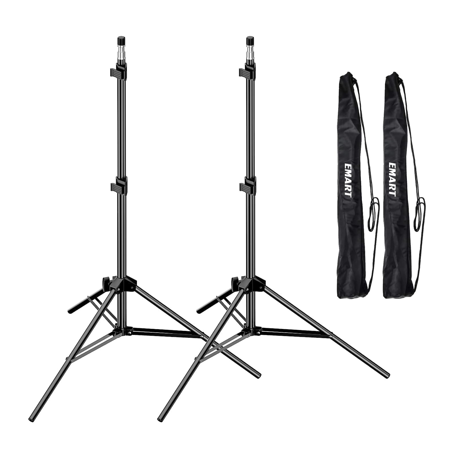Emart 7 stóp (2,1 m) fotografia studio fotograficzne statyw lampki do softboxu, parasola, nagrywania wideo, odblaska, przenośna pokrowiec w zestawie - 2 sztuki
