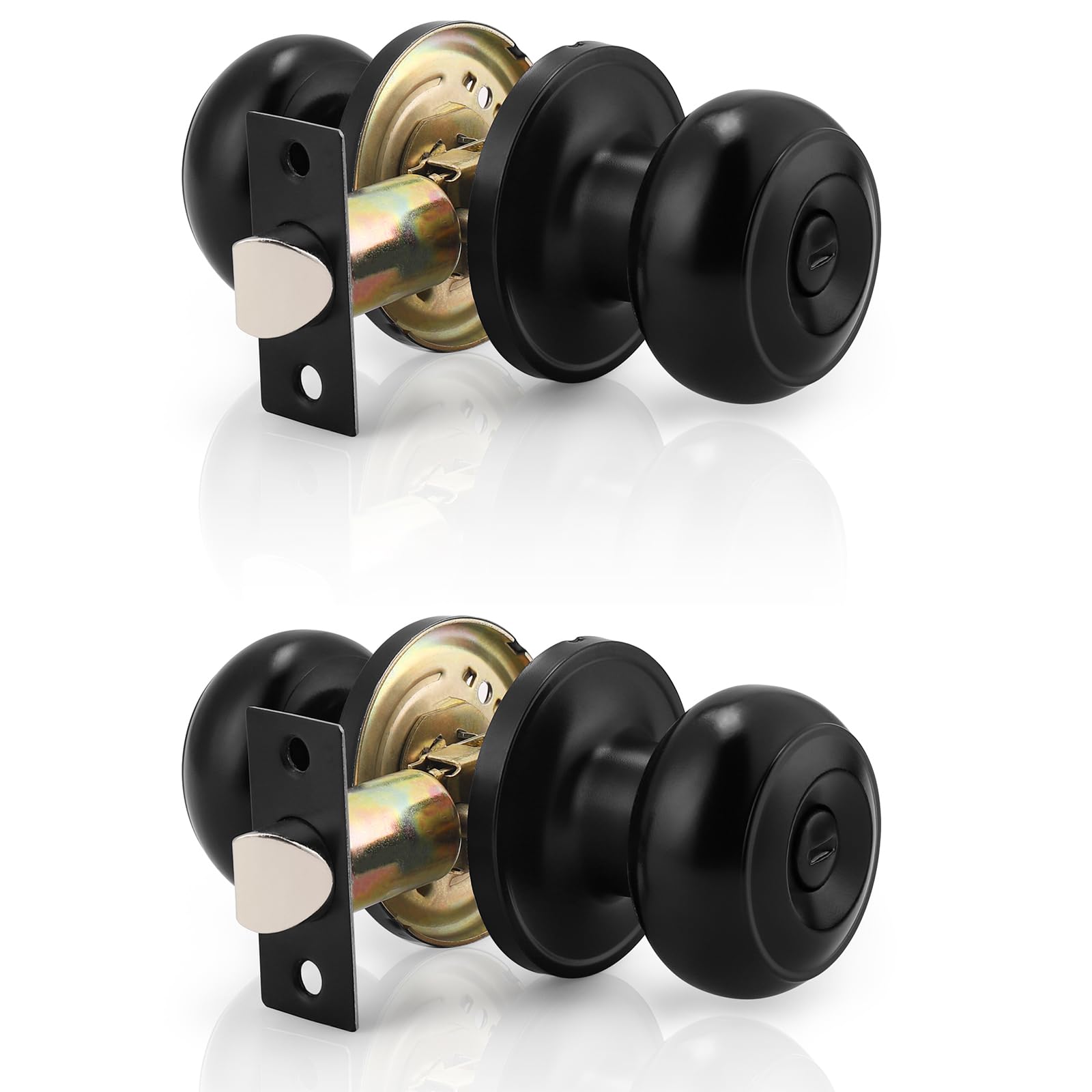 Probrico Matte Black Door Knobs - 6 Pack -16 Probrico Matte Black Door Knobs - 6 Pack -16