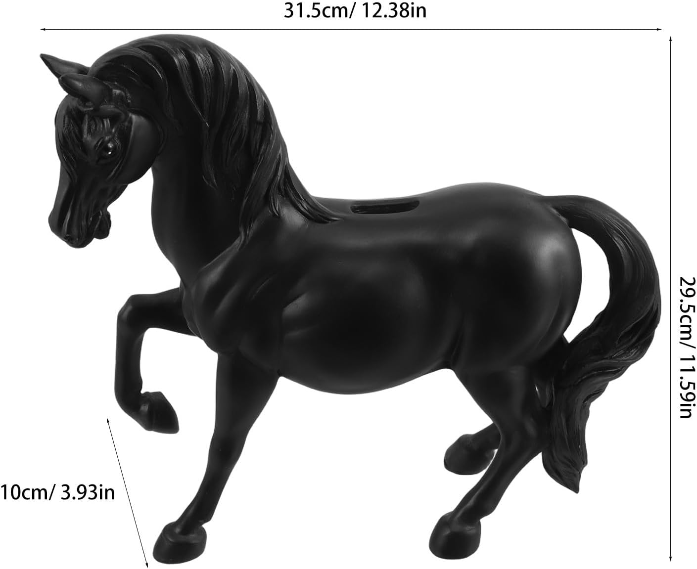 Year of The Horse Piggy Bank Resin Coin Saving Jar Artistic Money Bank Chinese Zodiac 2026 Money Storage for New Year Celebration and Home Décor