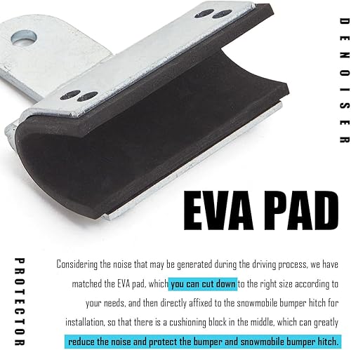 Miniatura 5 de UTSAUTO Enganche de remolque para parachoques de moto de nieve 12-101 para Polaris Arctic Yamaha Enganche de remolque con tornillos, tuercas y
