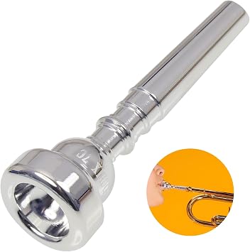 Silver Plated 7C Trumpet Mouthpieces Trumpet Mouthpieces Instrument Mouthpieces, Silver Plated Replacement Trumpet Mouthpieces-Suitable for Beginners-Instrumental Accessories