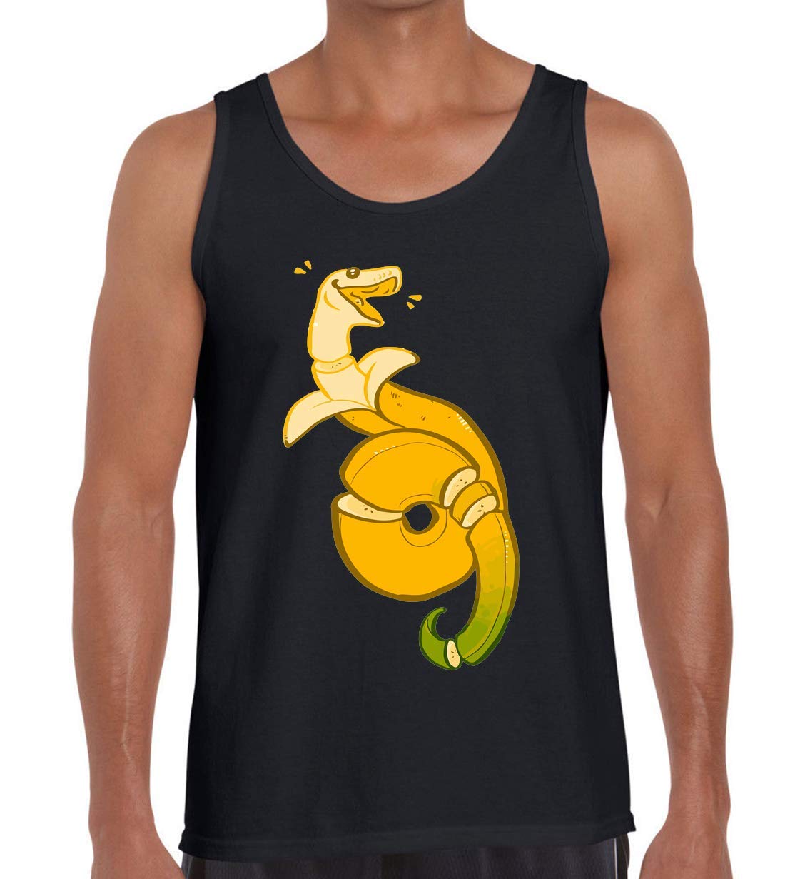 GenericBanana Snake Funny Snek Meme Graphic Men's Tank T-Shirt