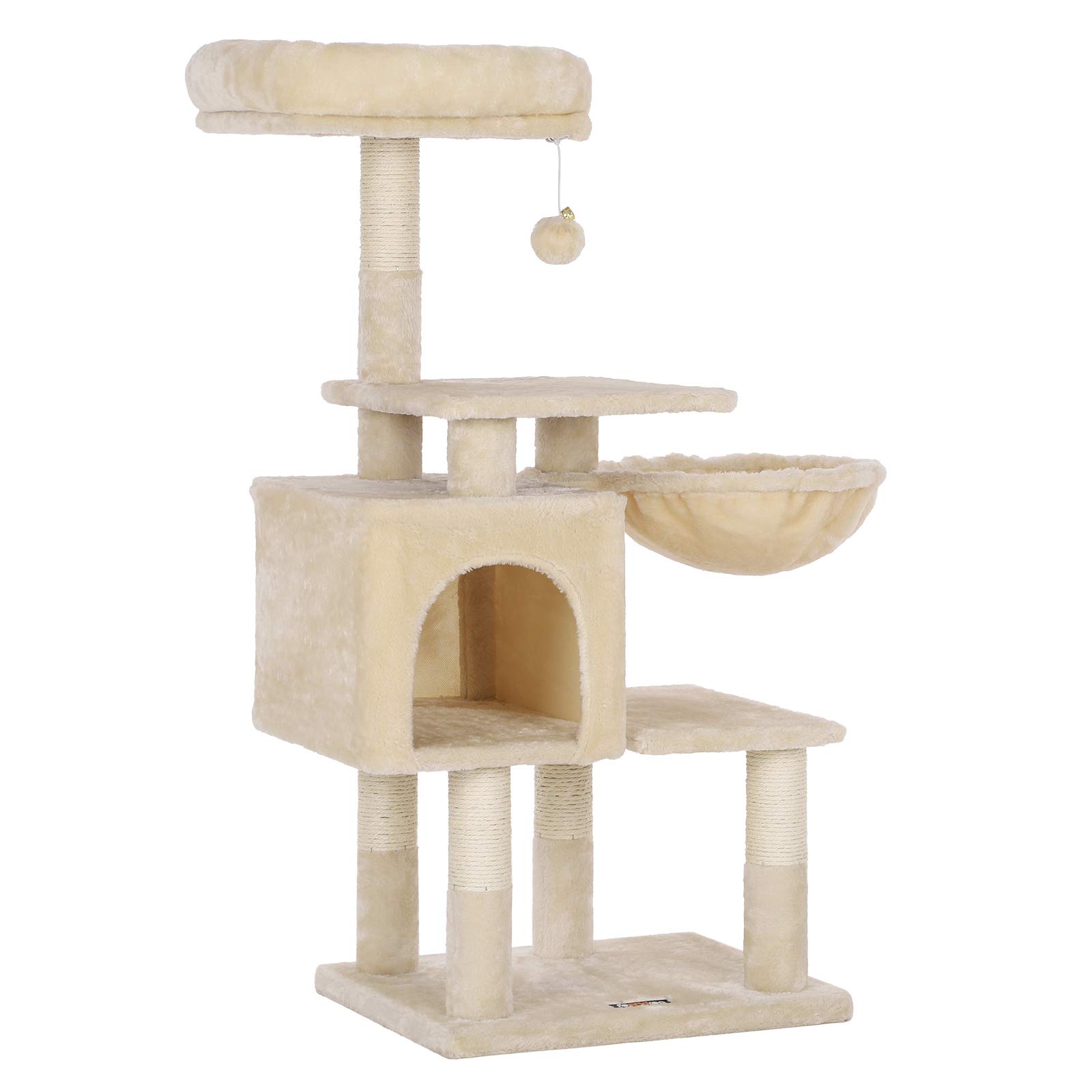FEANDREA Cat Tree with Sisal-Covered Scratching Posts