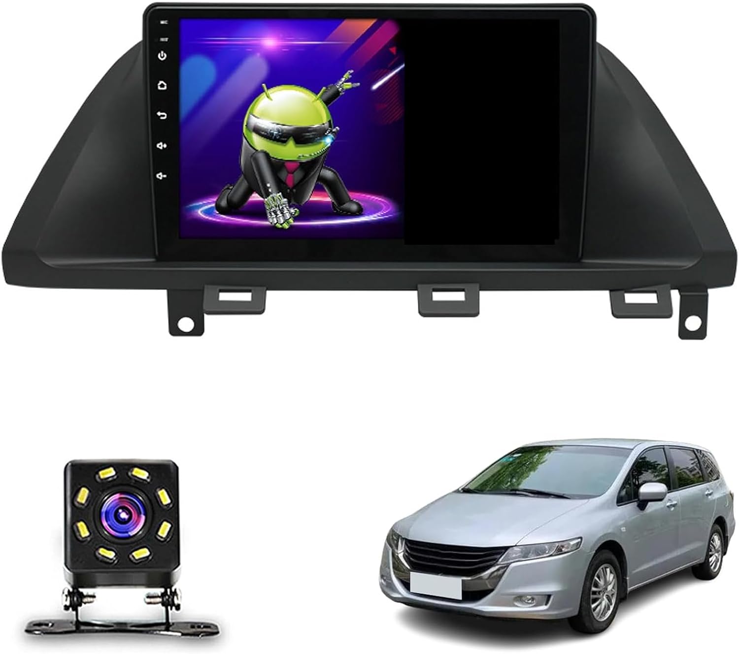 Radio Android Car Stereo for Honda Odyssey (2004-2010),9 Inch Touch Screen Auto Navigation System with GPS WiFi Bluetooth FM Mirror Link + Backup Camera(Size:Octa Core 4+64 G)