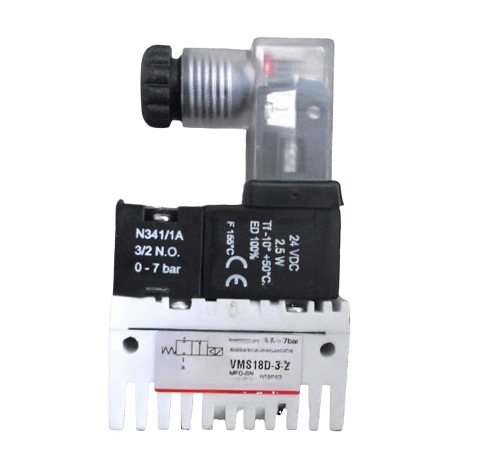 Électrovanne MS18-3-3 G1/8 distributeur pneumatique 24V pour automatisme