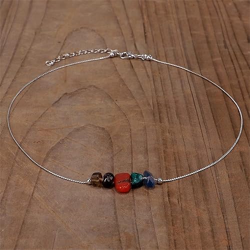 Miniatura 5 de Gargantilla con signo del zodiaco de 12 constelaciones, cristal crudo, piedra natural, curativa, chakra, horóscopo, astrología, joyería para mujer,