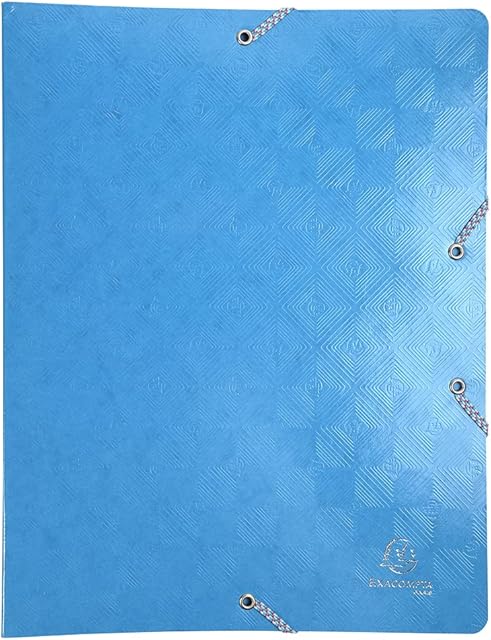 Exacompta 542220E Segregator ringowy 1928 z laminatu Colorspan wytłaczany, 700μ, 32 x 25 cm, A4, 2 ringi w kształcie litery O 15 mm, grzbiet 20 mm pierścieniowy, teczka na dokumenty 1 szt. Kol. losowy