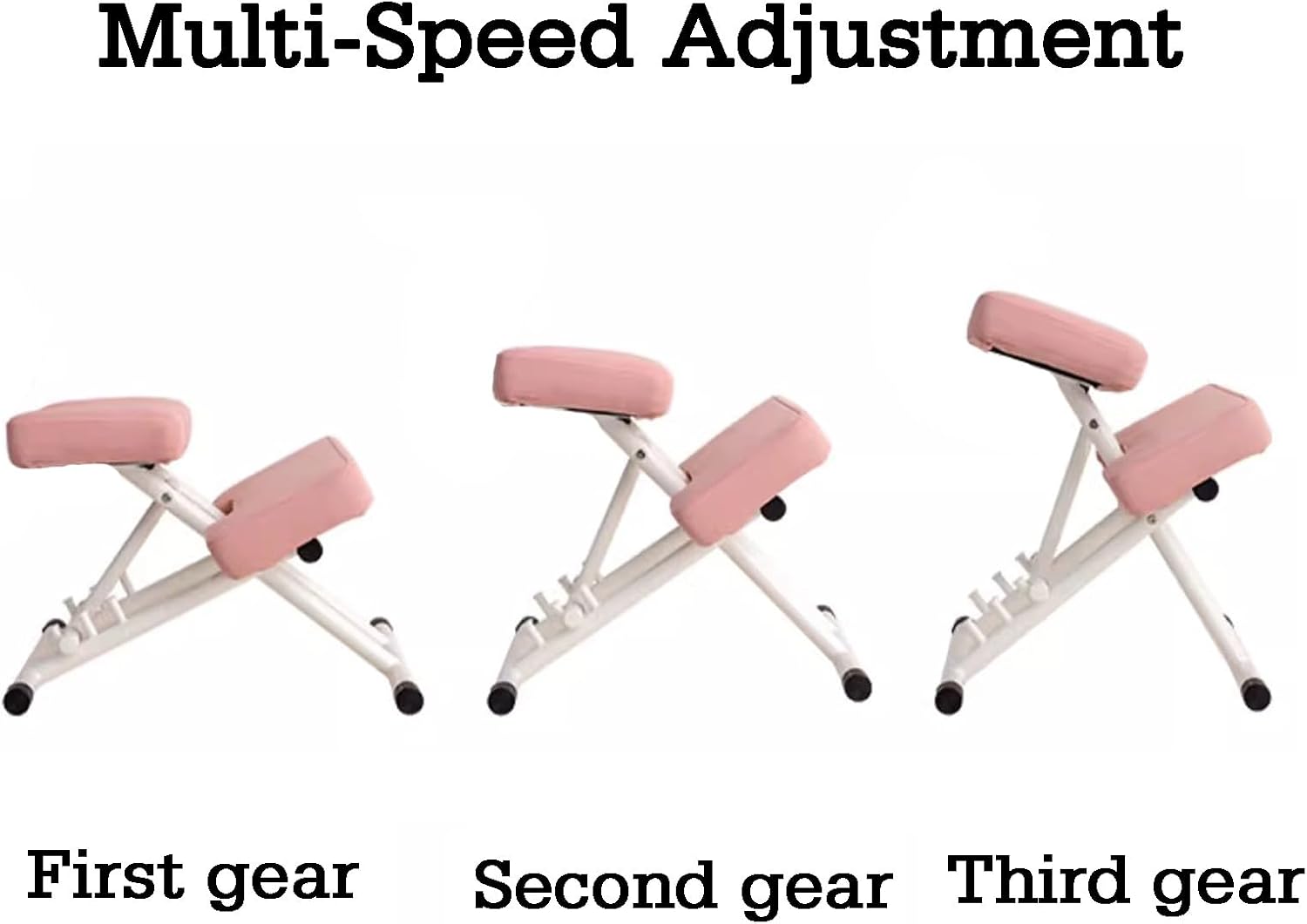 Kneeling Chair,Kneeling Desk Chair,Ergonomic Posture Chair with Highly Resilient Sponge,Adjustable Height for Study Work from Home(Color 1)