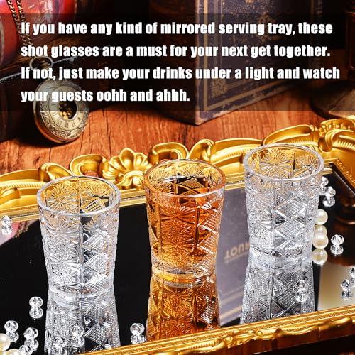 Jaepsing K605-8 Shot Glasses, 1.5Oz Fancy Shot Glasses Set Of 6/Cute Shot Glasses/Shot Glasses Bulk/Cordial Glasses/Tequila Shot Glasses/Tasting Glasses/Soju Shot Glasses thumb #2