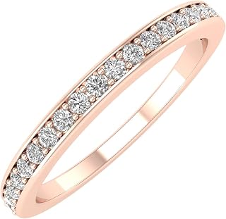1/4 Carat Pave Set Diamond Wedding Band in 14K Gold