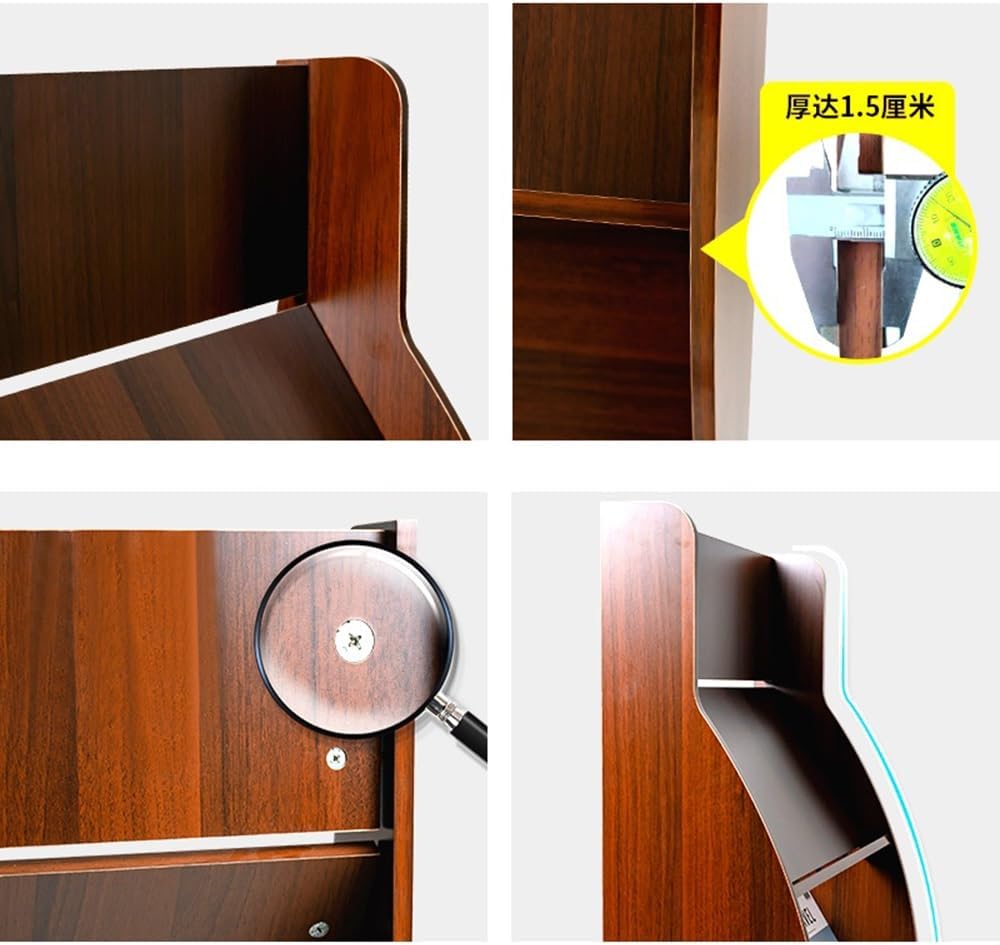 Newspaper Display Rack Floor-Standing Magazine Rack Display Rack Storage Publicity Storage Floor Newspaper Rack Wooden Information Floor-Standing Magazine Rack(Walnut)