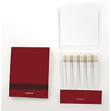 Plain Burgundy Matches, 20 Strike Matchbooks, 50 Count