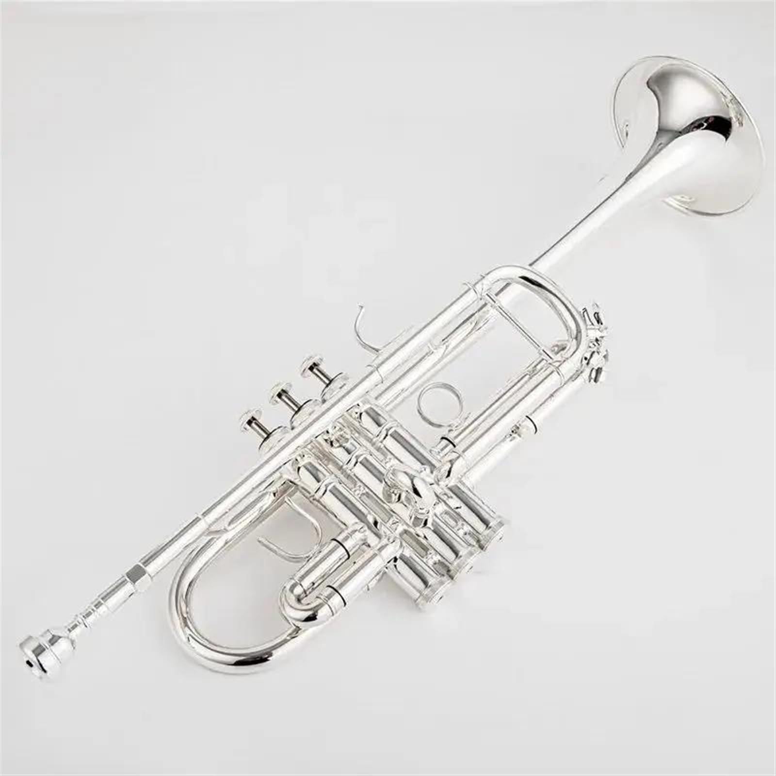 Tromba Strumenti Musicali A Tromba Professionale In Ottone Placcato Argento In Do Tromba In Do Piatto Con Custodia In Pelle