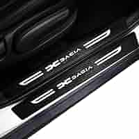 Protezioni Battitacco Auto Per Renault Dacia Sandero Stepway - 4 Pezzi In Fibra Di Carbonio - Foto 12