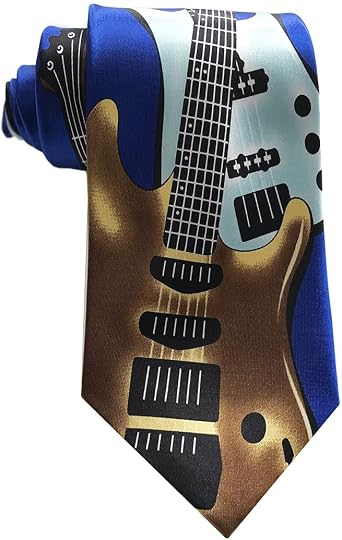 Melody Musical Instrument Design Mens Ties Music Printed Necktie for Choir Concert