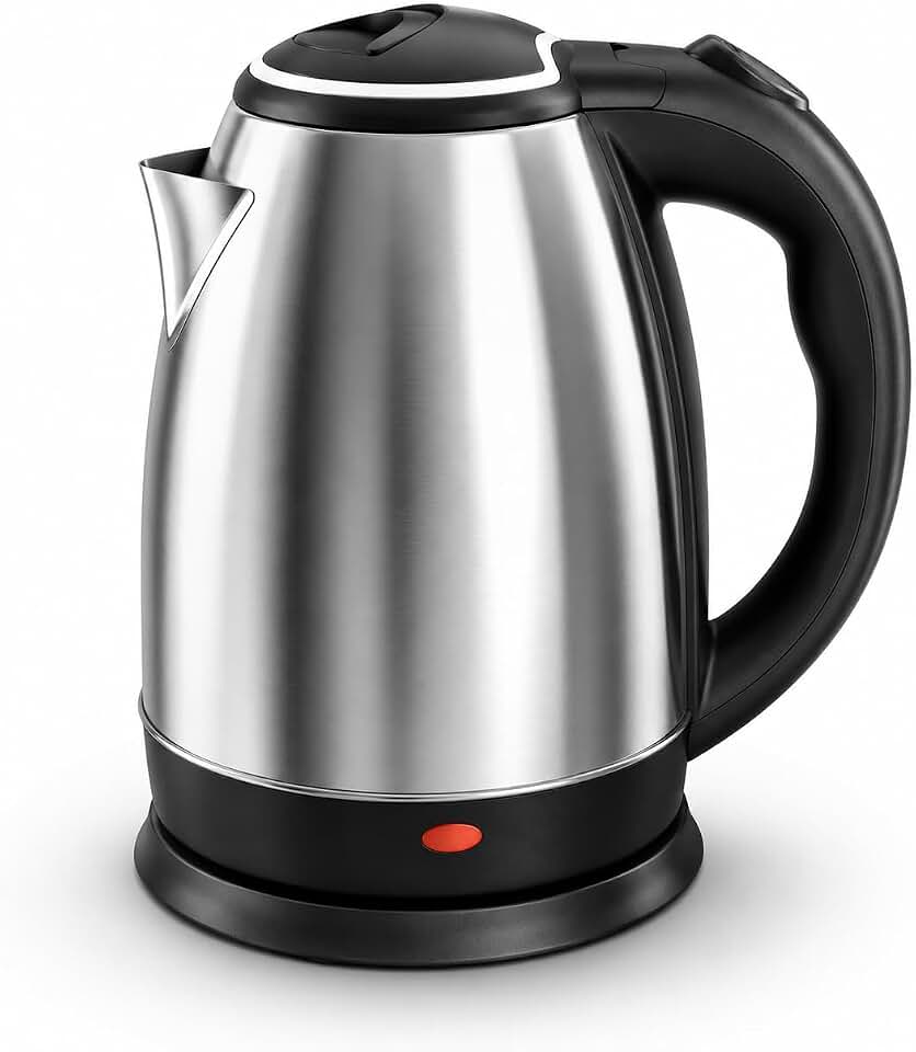 Chaleira Elétrica 2 Litros Inox Desligamento Automatico Cor Aço 220V Aquecimento Rápido Segura Café Chá Fácil Abertura Premium GT (220V)