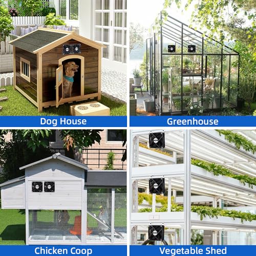 SUNYIMA Ventilador de painel solar, 2 peças de ventilador solar de 2,5 W para galinheiros pequenos,