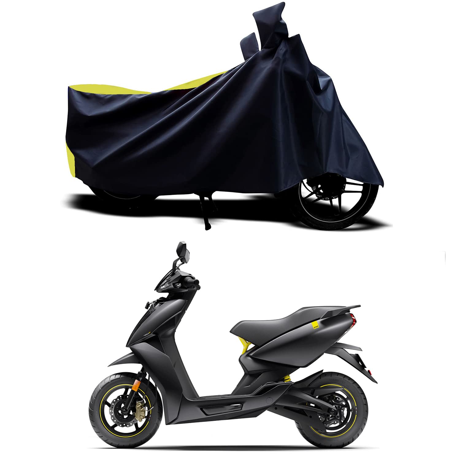 KANUSHI Industries® Water Resistant Scooty Cover for Ather 450X UV Protection & Dustproof Scooty Body Cover(BIKE-COVER-BLUE-YELLOW-02-P) (B0B4K83BQ7) Amazon Price History, Amazon Price Tracker