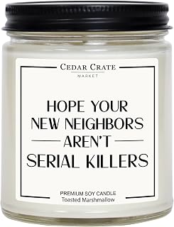 Funny Housewarming Candle Gift, Toasted Marshmallow Scented Soy Candle, 50 Hour Burn, Humorous New Home Present for Neighbor, Friend, or Host, Ready to Gift Box, Clean, Long-Lasting Burn, Made in USA