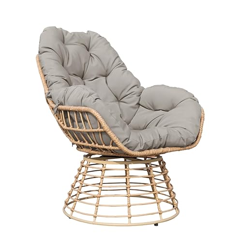 Swivel Chairs for Outside Patio Set of 3, 360 Degree
