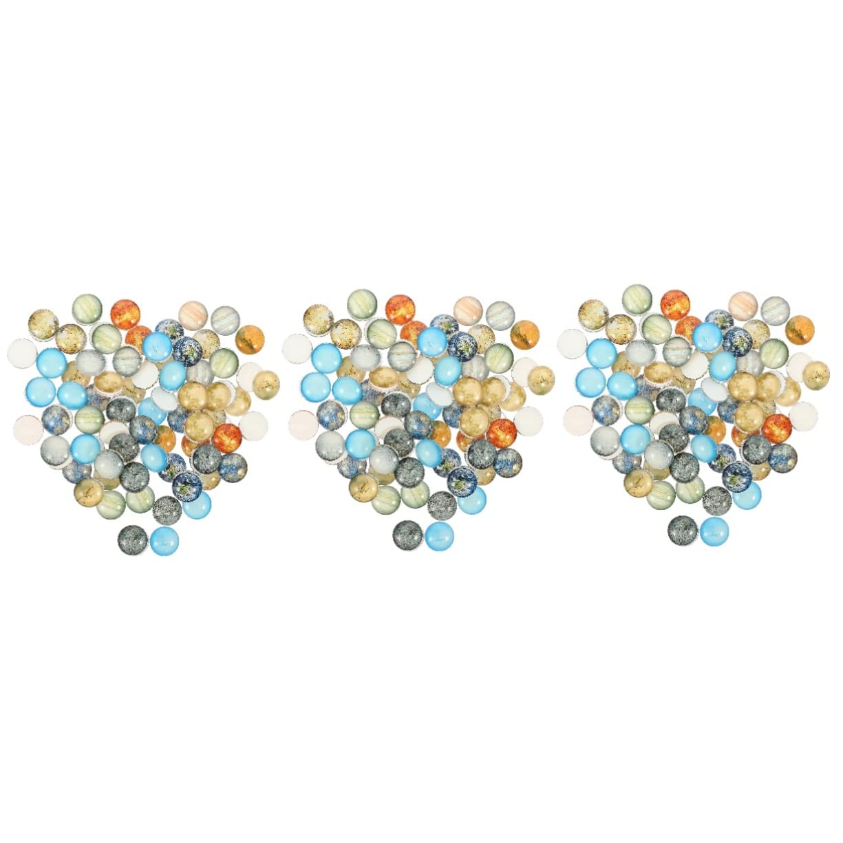 NUOBESTY Lot De 3 Kits De Fabrication De Bijoux 100 Pièces Patchs Ronds En Pierres Précieuses Pour Boucles Doreilles Et Colliers