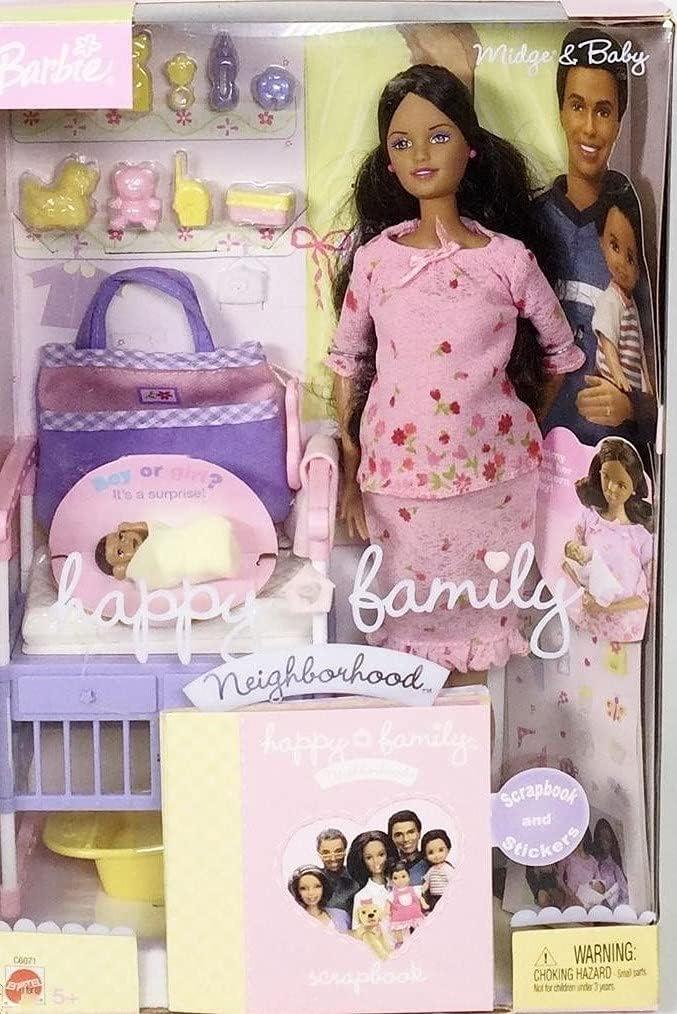 Barbie Happy Family Neighborhood Midge & Baby (Aa) Toys & Games