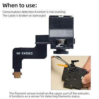 アップグレード 押出機 フィラメント センサー BambuLab P2S用: ホールスイッチボード ギア アセンブリ 交換 給餌ポート付き Hotend 押出機 3D プリンターアクセサリーの消耗品の存在を検出