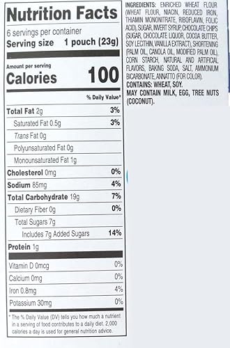 Miniatura 2 de Fit & Active - Mini oblea de galletas con chispas de chocolate horneado, 100 calorías, 6 paquetes individuales, 2 cajas, bocadillos bajos en calorías