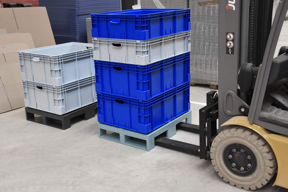 Stapelbehälter stark 800x600x320 mm | Eurobehälter | Stapelbox Farbe blau