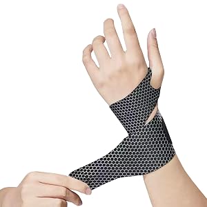 Wrist Strap for Carpal Tunnel Elastic Adjustable Wrist Support Brace Compression Support Wrap for Arthritis Tendonitis Tear Pain
