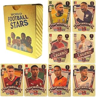 55 Pieces 2022/23 World Cup Football Star Card, UEFA Champions League Football Cards, Football Trading Card, World Cup Trading Cards, Children for Collecting Cards for Fans, Children, Teenagers and
