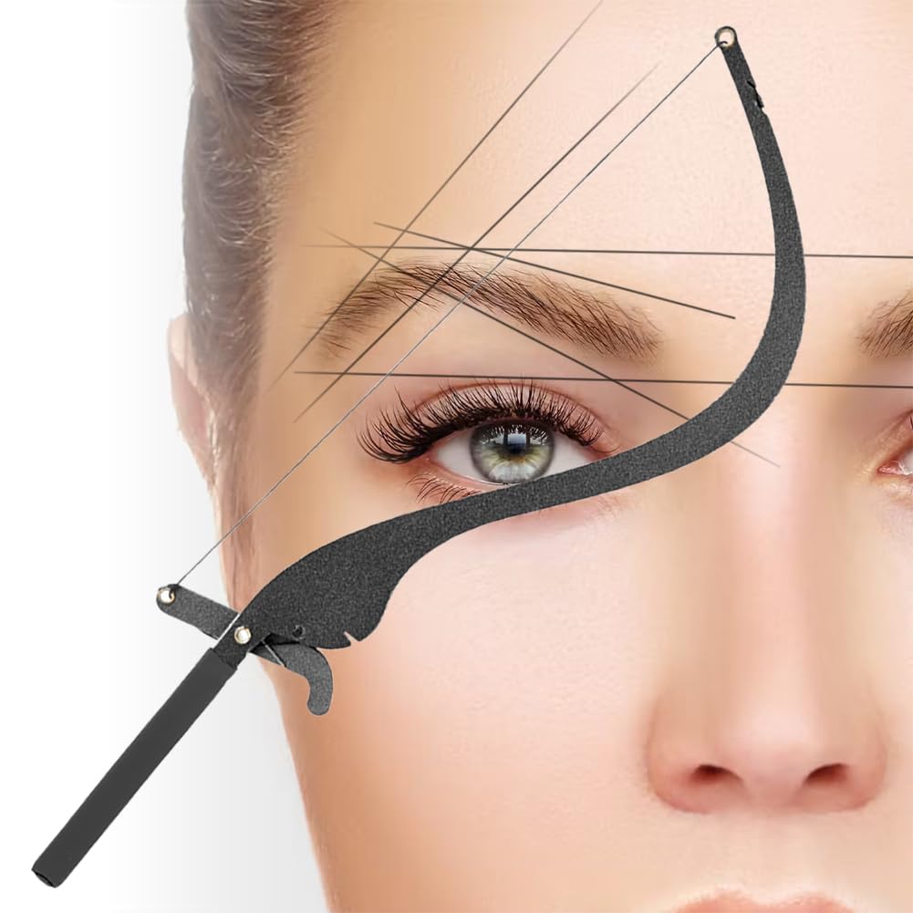 Joyzan Eyebrow Line Marker Ruler, Tattoo Brow Make Up Brow Marking Mapper Microblading Arrow Symetric Measuring Drawing Mapping Tool Kit Positioning Liner Strings Shaped Brows Permanent Makeup