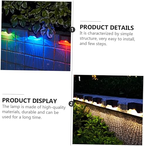 Miniatura 6 de Uonlytech 12 juegos de luces de barandilla de luz exterior de luces solares para exteriores, luces solares decorativas para exteriores, luces
