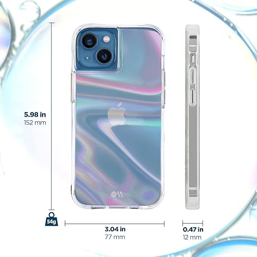 Miniatura 9 de Case-Mate - Funda Soap Bubble para iPhone 13 con diseño iridiscente, protección contra caídas de 10 pies, 6.1 pulgadas