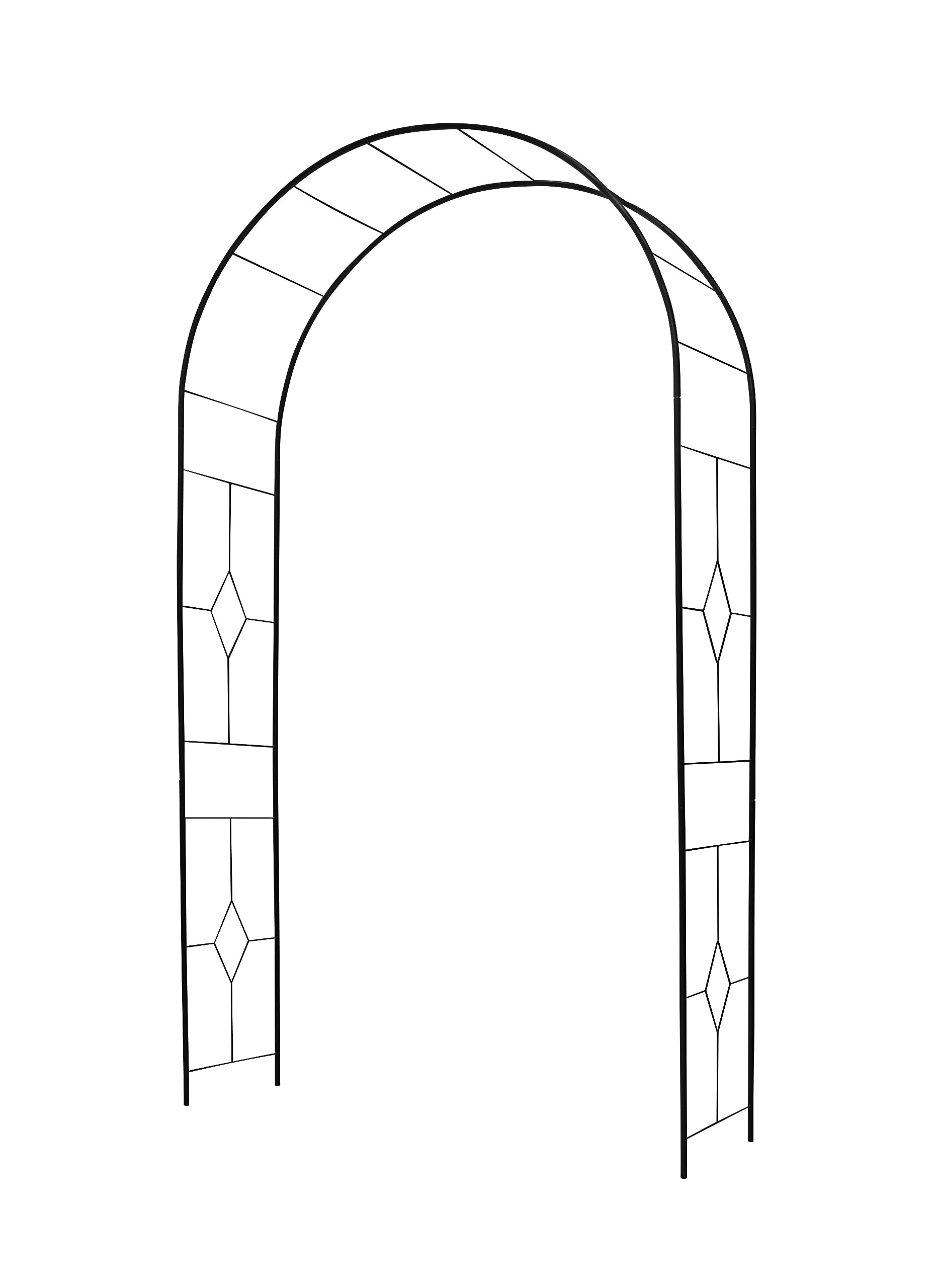 Arche de jardin vitrail en acier noir fabriquée en France pour sublimer vos rosiers