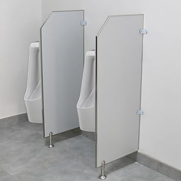 Public Toilet partition with Stainless Steel Fittings Mens Urinal Privacy Screen Floor-Mounted Urinal Baffle Mens Urinal Partition Wall Restroom partitions Suitable for Hotels, Bars, schoo