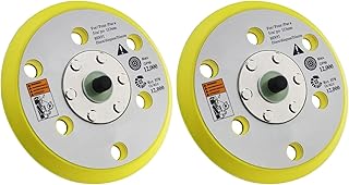 2PCS Hook & Loop Backing Pads 6 Hole 5 Inch 125mm Diameter Sander Pad 5/16" Thread for Hook & Loop Style Polishing Sponges Bonnets Sanding Discs